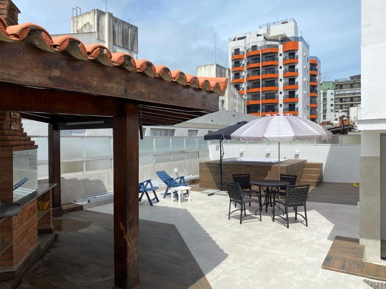 Cobertura Guaruja Apto Com Jacuzzi E Churrasqueira 外观 照片