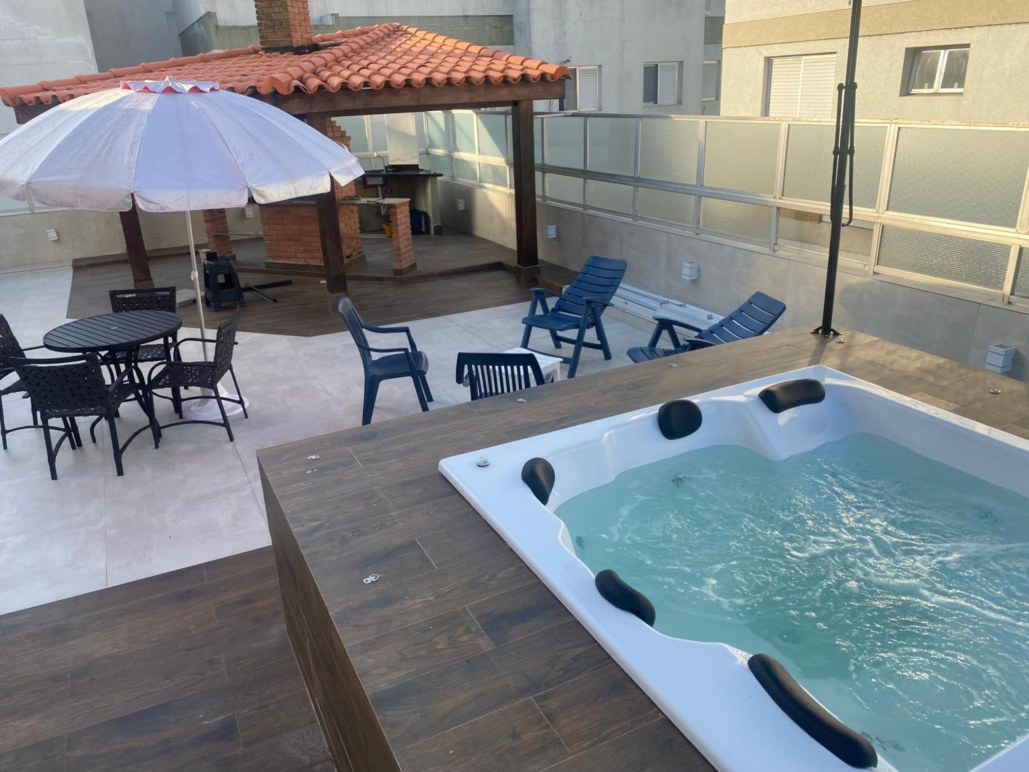 Cobertura Guaruja Apto Com Jacuzzi E Churrasqueira 外观 照片